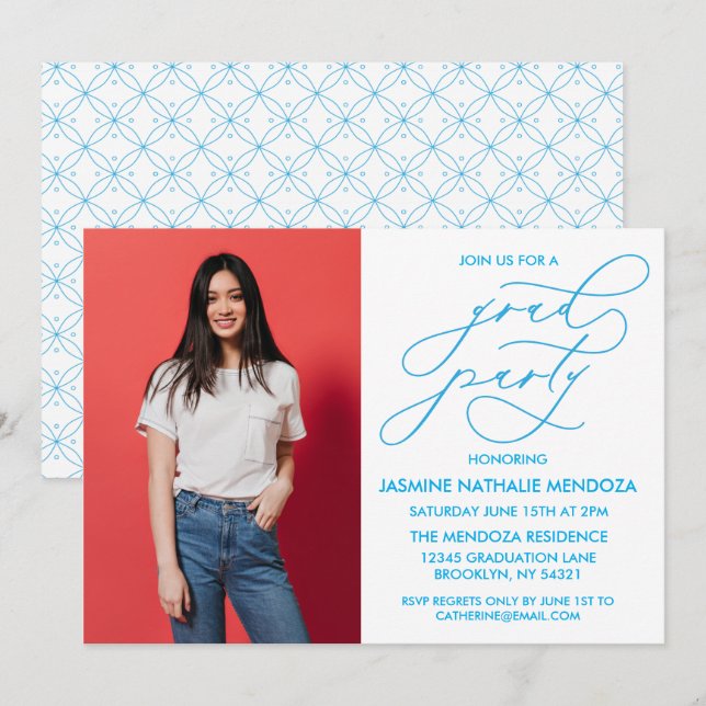 INVITATION SIMPLE DE DIPLÔME DE CALLIGRAPHIE SIMPL (Devant / Derrière)