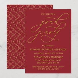 INVITATION SIMPLE DE DIPLÔME DE CALLIGRAPHIE SIMPL