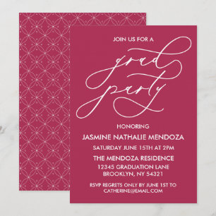 INVITATION SIMPLE DE DIPLÔME DE CALLIGRAPHIE SIMPL