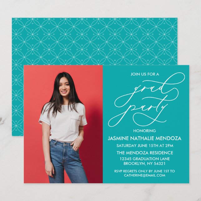 INVITATION SIMPLE DE DIPLÔME DE CALLIGRAPHIE SIMPL (Devant / Derrière)