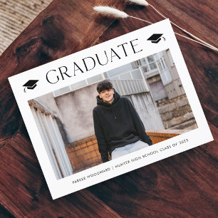 Invitation simple de remise de diplômes avec photo