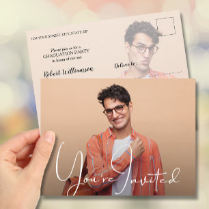 Invitation simple de remise de diplômes avec photo