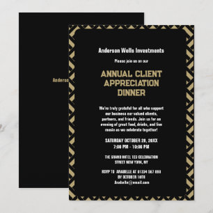 Invitation Simple dîner annuel de reconnaissance de la client
