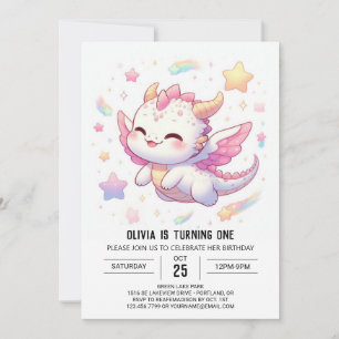 Invitation Simple Dragon 1er anniversaire