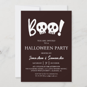 Invitation Simple Éffrayante Halloween Soirée Halloween