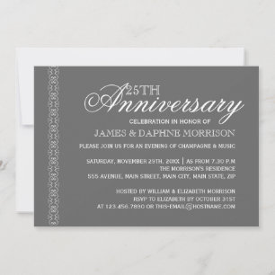 Invitation Simple Élégance Mariage Anniversaire