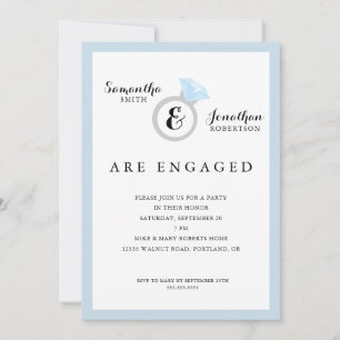 Invitation Simple Elegant Engagement Party