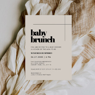 Invitation Simple, élégant et chic Baby Brunch