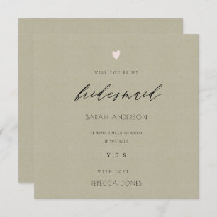 Invitation SIMPLE ÉLÉGANT GOLD KRAFT TYPOGRAPHIE femme de cha