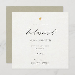 Invitation SIMPLE ÉLÉGANT GOLD KRAFT TYPOGRAPHIE femme de cha