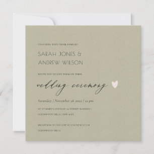 INVITATION SIMPLE ÉLÉGANT GOLD KRAFT TYPOGRAPHIE MARIAGE