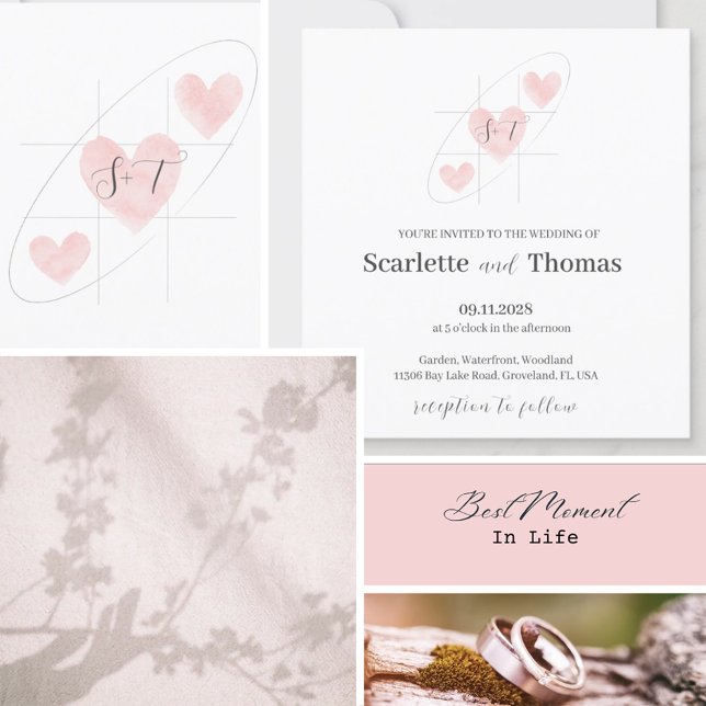 Invitation Simple Élégant Minimaliste (Créateur téléchargé)