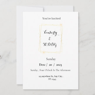 Invitation Simple Elegant minimaliste chic