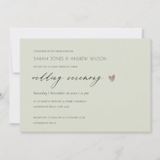 INVITATION SIMPLE ÉLÉGANT OR GRAY TYPOGRAPHIE MARIAGE