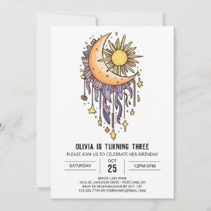 Invitation Simple Elegant Stars Digital Anniversaire
