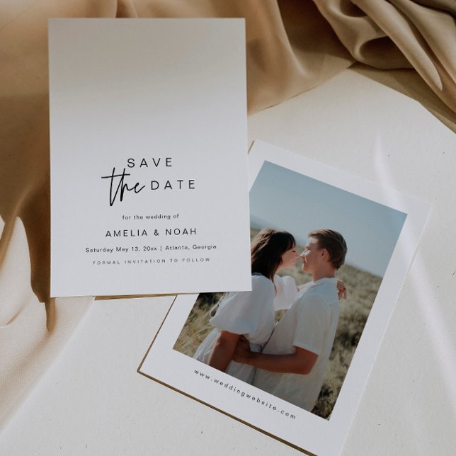 Invitation Simple Élégante Calligraphie Moderne Enregistrer L (Créateur téléchargé)