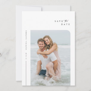 Invitation Simple Élégante Photo De Mariage Enregistrer La Da