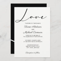 Simple élégante typographie Love Mariage