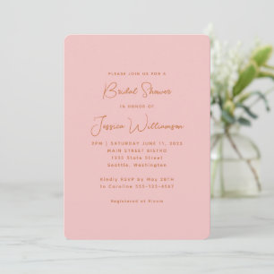 Invitation Simple esthétique moderne Pastel Fête des mariées