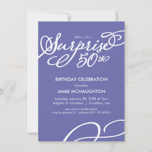 Invitation simple et élégante pour les 50 ans