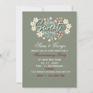 Invitation simple et élégante pour une pendaison d