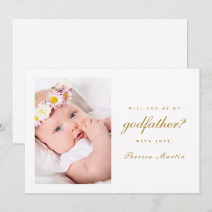 Invitation Simple et Élégante Proposition de Parrain Photo