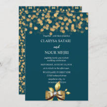 Simple et frais nœud doré et bleu coloré