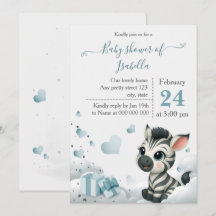 Invitation simple et mignonne pour une baby shower