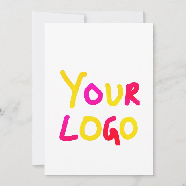 Invitation simple et minimal ajoutez votre logo/votre design  (Devant)