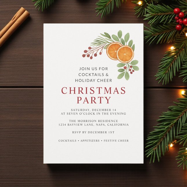 Invitation simple et neutre pour une fête de Noël (Créateur téléchargé)