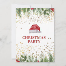 Simple Festive Santas Casquette Noël Party Invitat