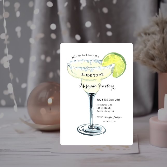 Invitation Simple Fête de Fiançailles Margarita (Créateur téléchargé)