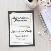 Simple Fête de Retraite Définitive Hors du Bureau