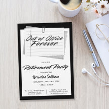 Simple Fête de Retraite Définitive Hors du Bureau