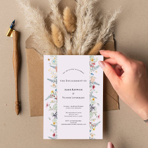 Invitation Simple Fleur sauvage Fern Lavender