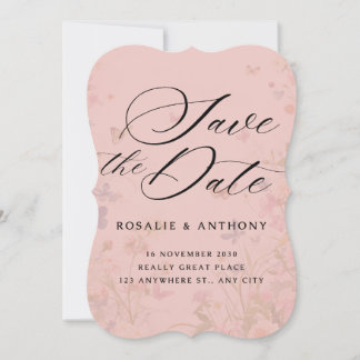 Invitation simple florale pour annoncer votre mari