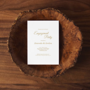 Invitation Simple Gold Calligraphy