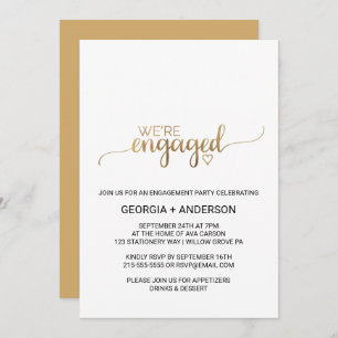 Invitation Simple Gold Calligraphy