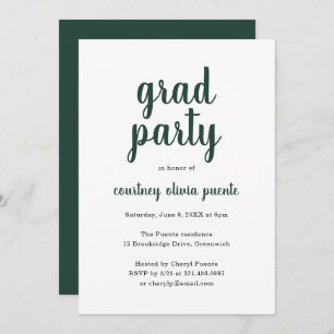 Invitation Simple Grad Party Moderne Graduation