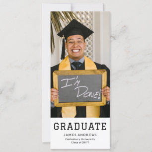 Invitation Simple Graduation Moderne Design Grad Party Photo