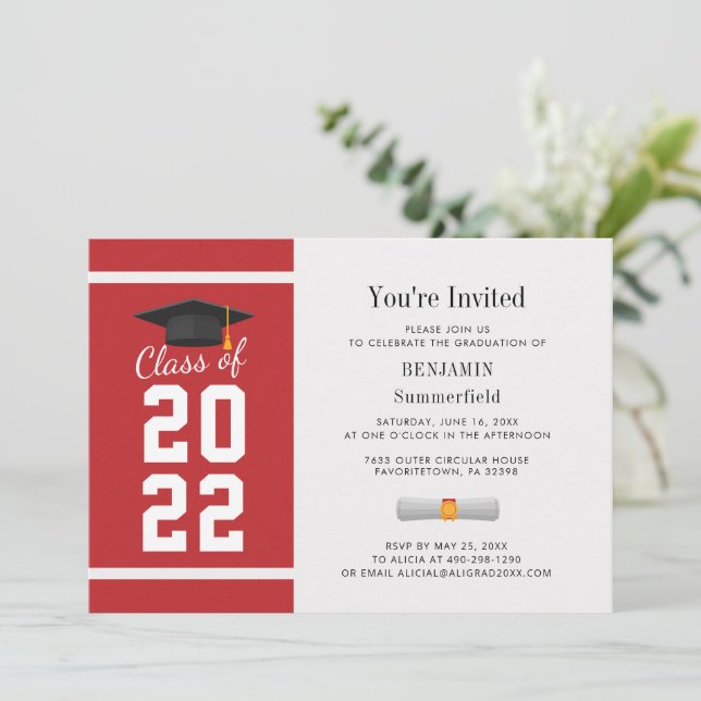 Invitation Simple Graduation Party 2025 (Debout devant)
