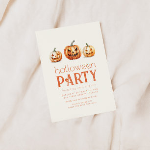 Invitation simple Jack-o'-lantern Halloween Party