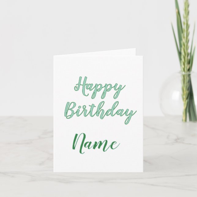Invitation simple joyeux anniversaire minimal ajoutez votre n (Devant)