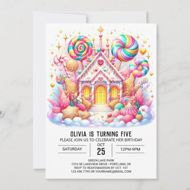 Invitation Simple Joyeux canyland numérique anniversaire (Devant)