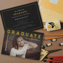 Simple Line Graduate Modern Photo Graduate Party