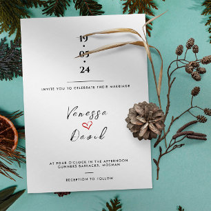 Invitation Simple Main Tiré Coeur Le Mariage De L'Invitation