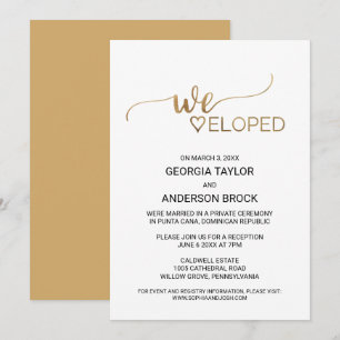 Invitation Simple Mariage à l'Église Calligraphie