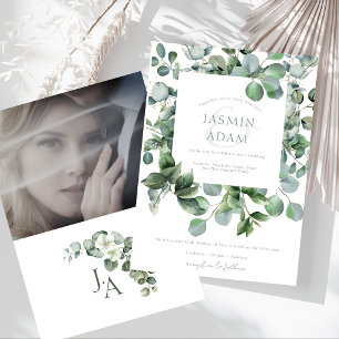 Invitation Simple Mariage Botanique à l'Eucalyptus