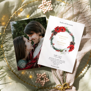 Invitation Simple Mariage Formel De Noël Classique Photo