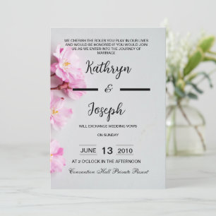 Invitation Simple Mariage minimaliste noir et gris